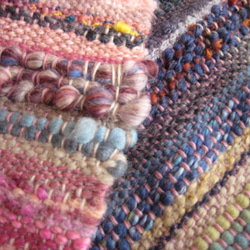 毛糸の手織りマフラー2104 4枚目の画像