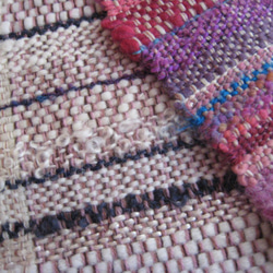 毛糸の手織りマフラー2105 6枚目の画像