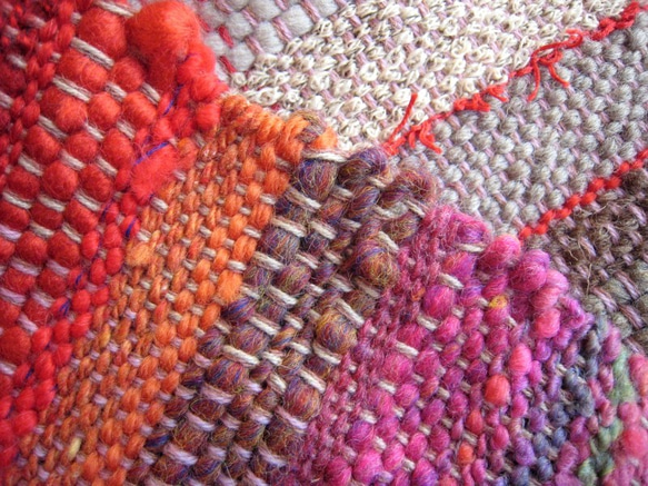 毛糸の手織りマフラー2106 8枚目の画像