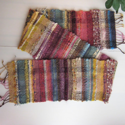 毛糸の手織りマフラー2107 4枚目の画像