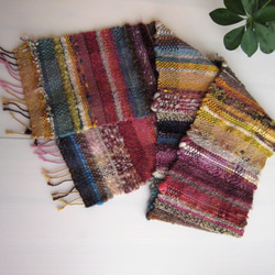 毛糸の手織りマフラー2107 7枚目の画像
