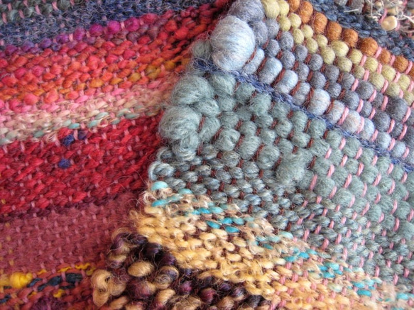 毛糸の手織りマフラー2107 8枚目の画像
