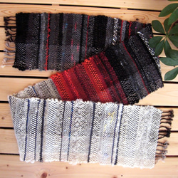 毛糸の手織りマフラー2108 3枚目の画像