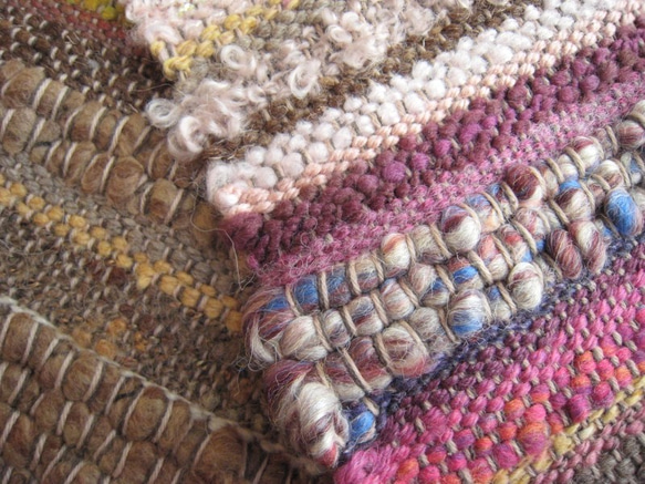 毛糸の手織りマフラー2109 6枚目の画像