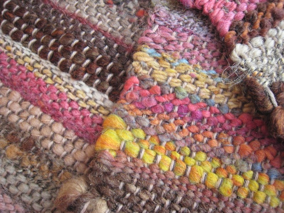 毛糸の手織りマフラー2109 7枚目の画像