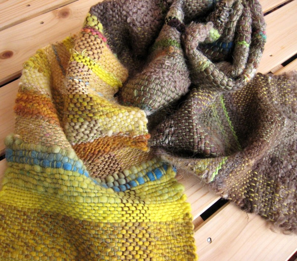 毛糸の手織りマフラー2111 9枚目の画像