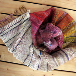 毛糸の手織りマフラー2112 7枚目の画像