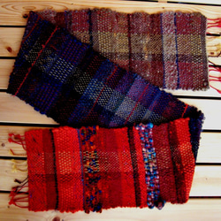 毛糸の手織りマフラー2113 5枚目の画像