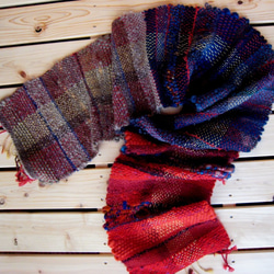 毛糸の手織りマフラー2113 8枚目の画像