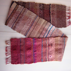 毛糸の手織りマフラー2116 4枚目の画像