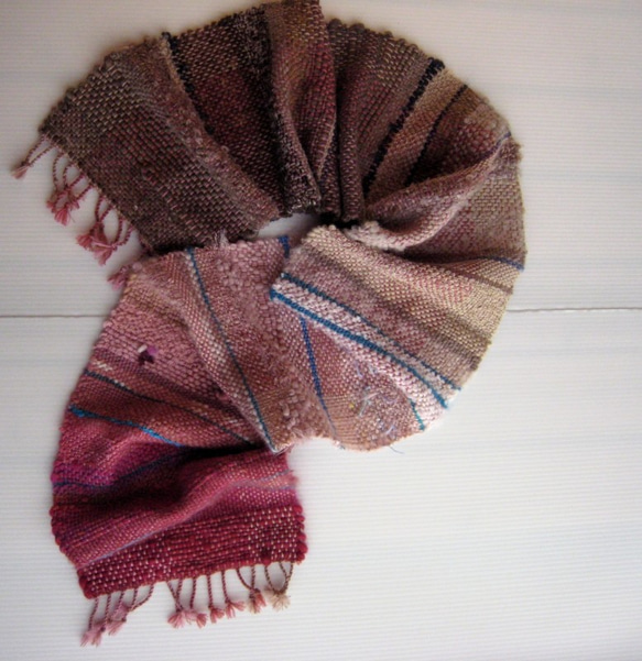 毛糸の手織りマフラー2116 7枚目の画像