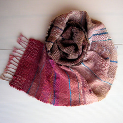 毛糸の手織りマフラー2116 9枚目の画像