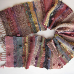 毛糸の手織りマフラー2117 8枚目の画像
