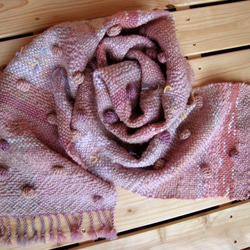 毛糸の手織りマフラー2118 4枚目の画像