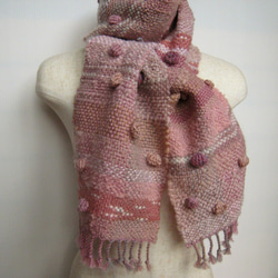 毛糸の手織りマフラー2118 5枚目の画像