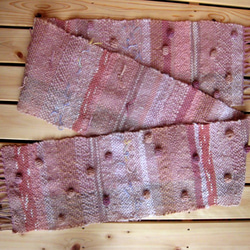 毛糸の手織りマフラー2118 6枚目の画像