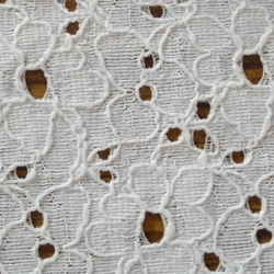 野に咲く様な花柄の綿レース　【オフ白】幅103cm×長さ30cm D/#LB3607NC 4枚目の画像