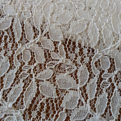 小さい葉っぱ柄の綿レース【オフ】幅103cm×長さ30cm　D/#LB4201TC 6枚目の画像