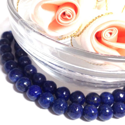 幸運引寄せの石】アフガニスタン産 天然ラピスラズリ 6ミリ 8コ 天然石