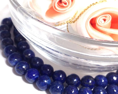 幸運引寄せの石】アフガニスタン産 天然ラピスラズリ 6ミリ 8コ 天然石