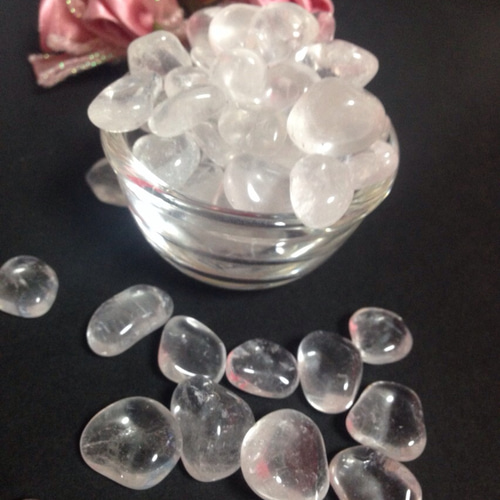 タンブル水晶角なし可愛いデザブレ GOLD STONE 水晶 タンブル 100g サイズ小 クリスタル 天然石
