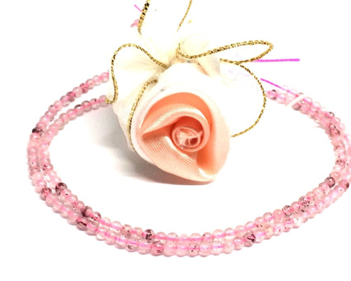 穴有】鑑別済 アメリカ産 ピンクエピドート 2mm20個 天然石 lia