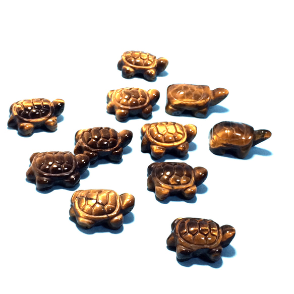 タイガーアイ　亀　ミニ（一つ）　テラリウム置物　オブジェ　アクセサリーパーツ 3枚目の画像
