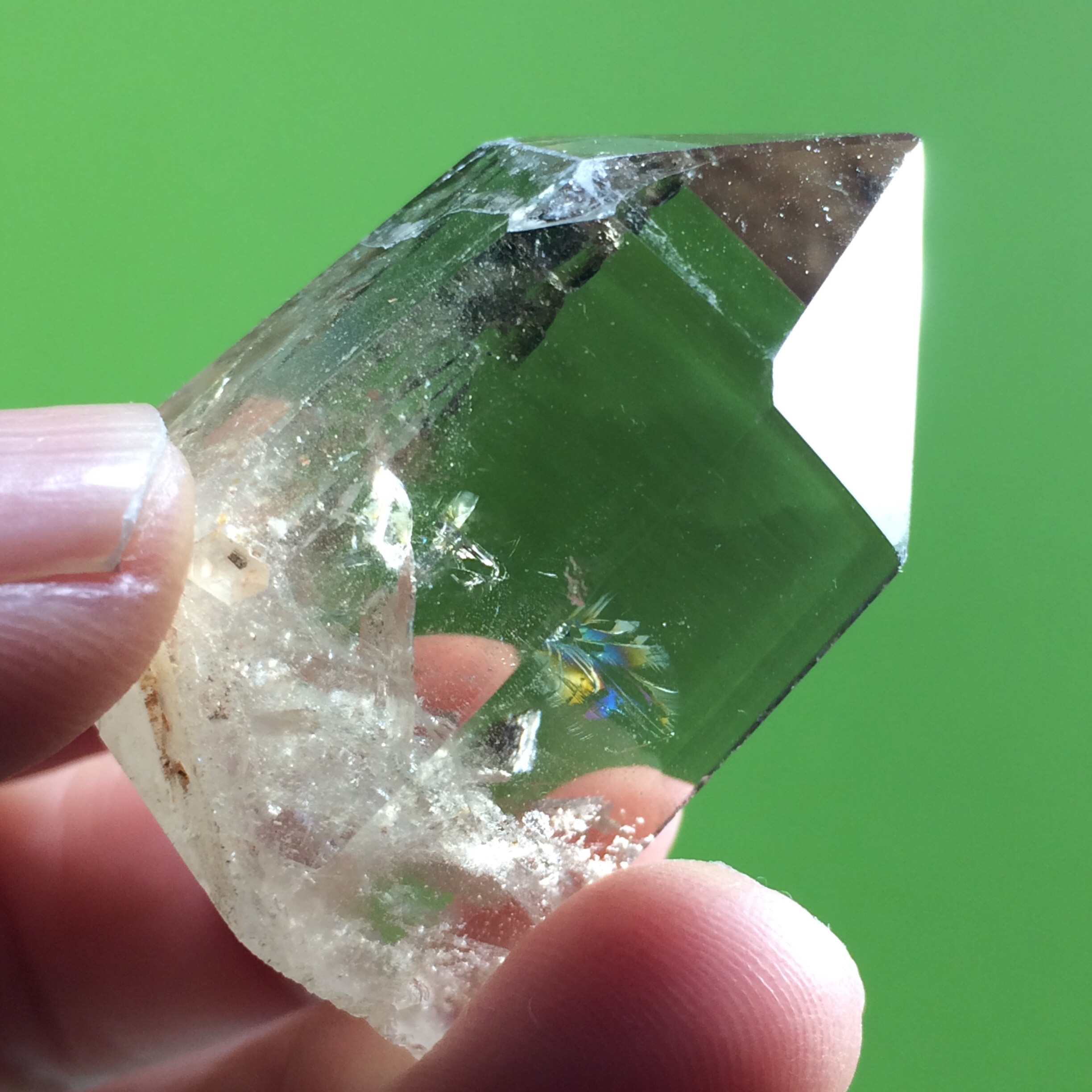 雷水晶 ✩.*˚天然石 水晶 【一点物】ライトニング 六角柱 ポイント