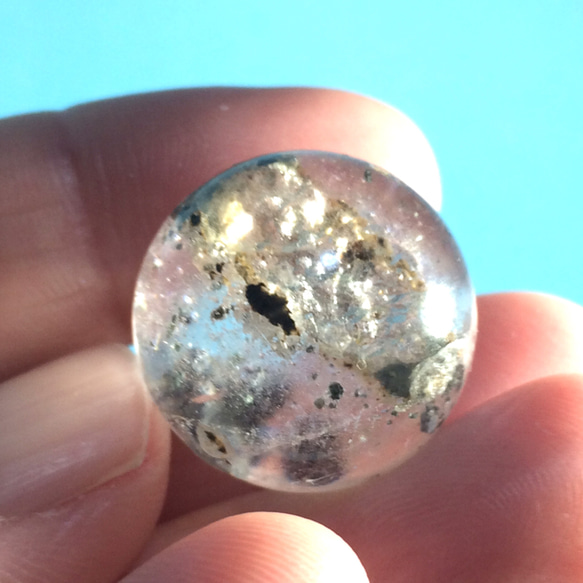 【天然石】ガーデンクォーツ　水晶　丸玉　1点 7枚目の画像