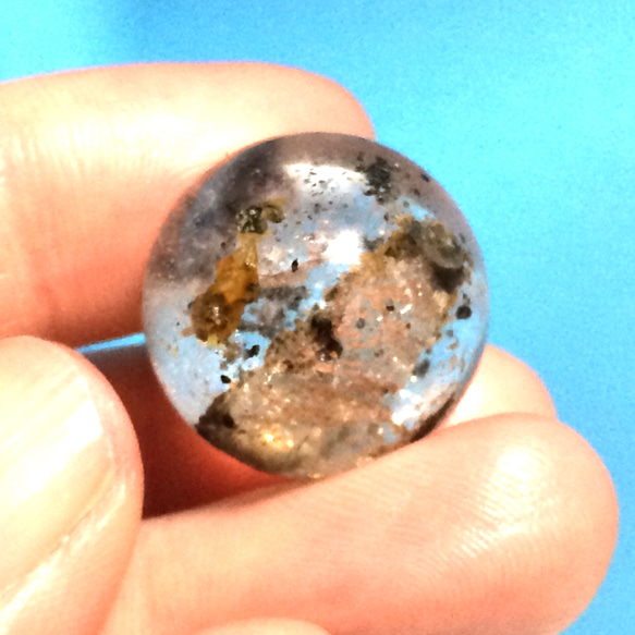 【天然石】ガーデンクォーツ　水晶　丸玉　1点 8枚目の画像