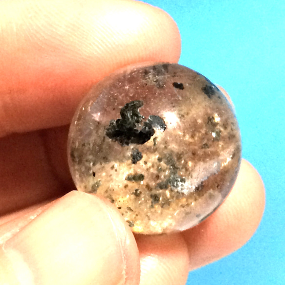 【天然石】ガーデンクォーツ　水晶　丸玉　1点 3枚目の画像