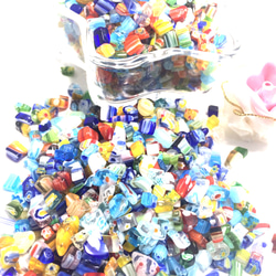 ★限定NEW小粒★たっぷり山盛り♡【300g昔ながらの『とんぼ玉』さざれ】❤️ ☆限定NEW小粒☆たっぷり山盛り♡【300g昔ながらの『とんぼ玉