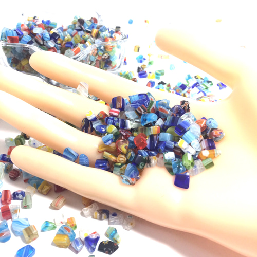 ★限定NEW小粒★たっぷり山盛り♡【300g昔ながらの『とんぼ玉』さざれ】❤️ ☆限定NEW小粒☆たっぷり山盛り♡【300g昔ながらの『とんぼ玉