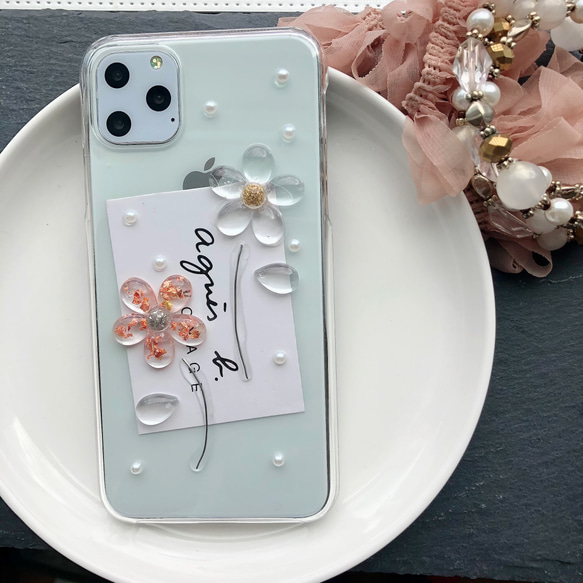 iPhoneケース 花柄 ニュアンス iPhone12 iPhone11 iPhoneXR iPhoneX など対応 2枚目の画像