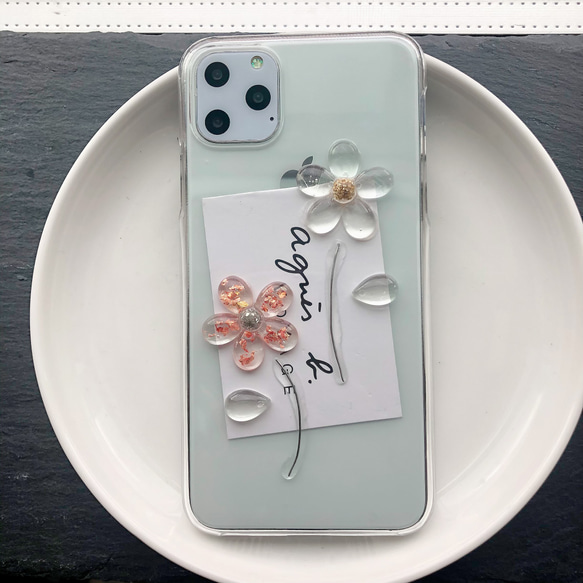 iPhoneケース クリアケース  花柄 iPhoneSE iPhoneXR iPhone11pro iPhoneSE 4枚目の画像