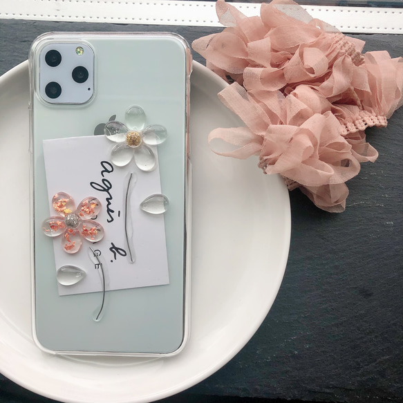 iPhoneケース クリアケース  花柄 iPhoneSE iPhoneXR iPhone11pro iPhoneSE 5枚目の画像