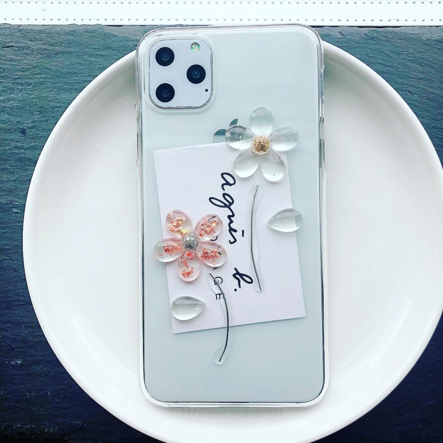 iPhoneアクセサリー HANA 217」iphone16/15 ケース 黄 ば ま ない クリア ケース 薄型