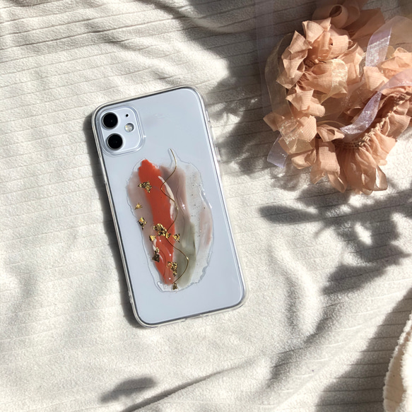 iPhoneケース ニュアンス クリアケース  iPhone11 iPhoneX iPhoneSE iPhone 1枚目の画像