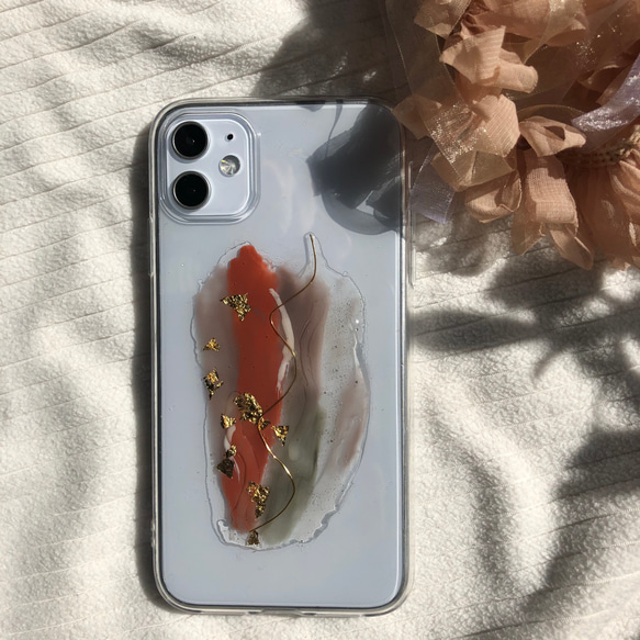 iPhoneケース ニュアンス クリアケース  iPhone11 iPhoneX iPhoneSE iPhone 5枚目の画像