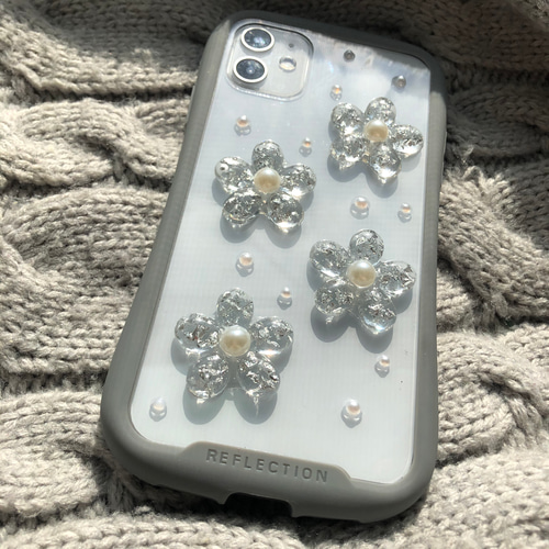 耐衝撃iPhoneケース iFace型 花柄 韓国 ハンドメイド 衝撃吸収ケース ...