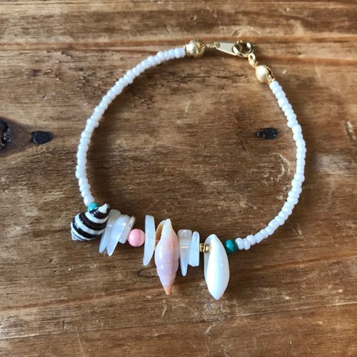 夏 シェルブレスレット summer shell bracelet ブレスレット
