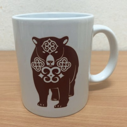 オリジナルカムイ伝説デザインマグカップ【クマ紋様デザイン】 1枚目の画像