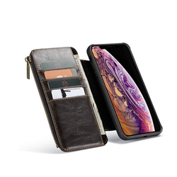 iphoneケース 全機種対応iPhoneXR スマホケース 手帳型 黒  Galaxy S20+ 多机能財布ケース兼用 5枚目の画像