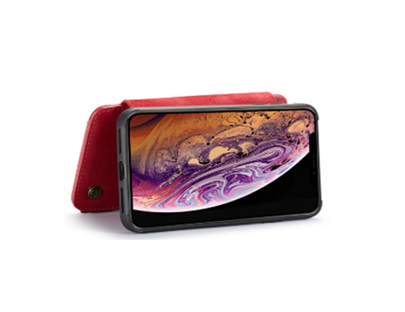 iphoneケース 全機種対応iPhone11 スマホケース 手帳型 赤  Galaxy S9+ 多机能財布ケース兼用 3枚目の画像