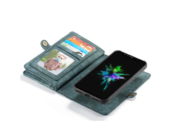iphoneケース 全機種対応iPhoneSE2 スマホケース 手帳型 青  Galaxy S8+ 多机能財布ケース兼用 2枚目の画像