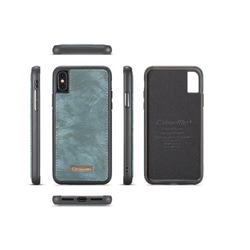 iphoneケース 全機種対応iPhoneSE2 スマホケース 手帳型 青  Galaxy S8+ 多机能財布ケース兼用 5枚目の画像