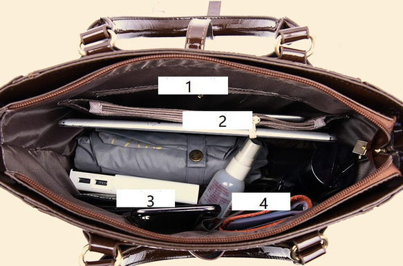 ハンドバッグクロコダイルパターン ショルダーメッセンジャーバッグトートバッグ ワイルドメッセンジャーバッグ 大容量 通勤 5枚目の画像