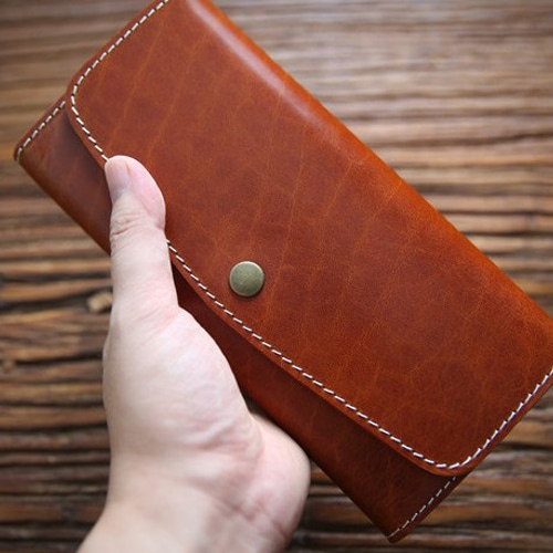 レトロなメンズ長財布 バックルウォレット クラッチバッグ本革 財布