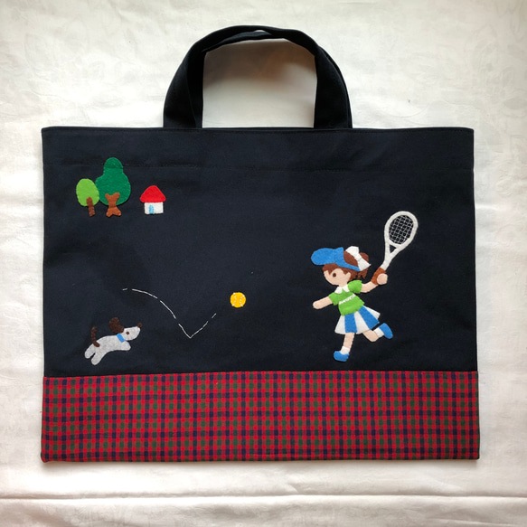 テニス お受験かばん 手提げかばん レッスンバッグ ファミリア