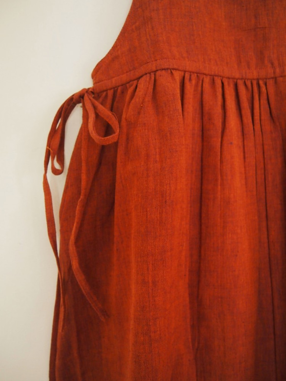 カディ ウエストリボン サロペットスカート / ブラウン / Mサイズ : TWELVE 12 3枚目の画像